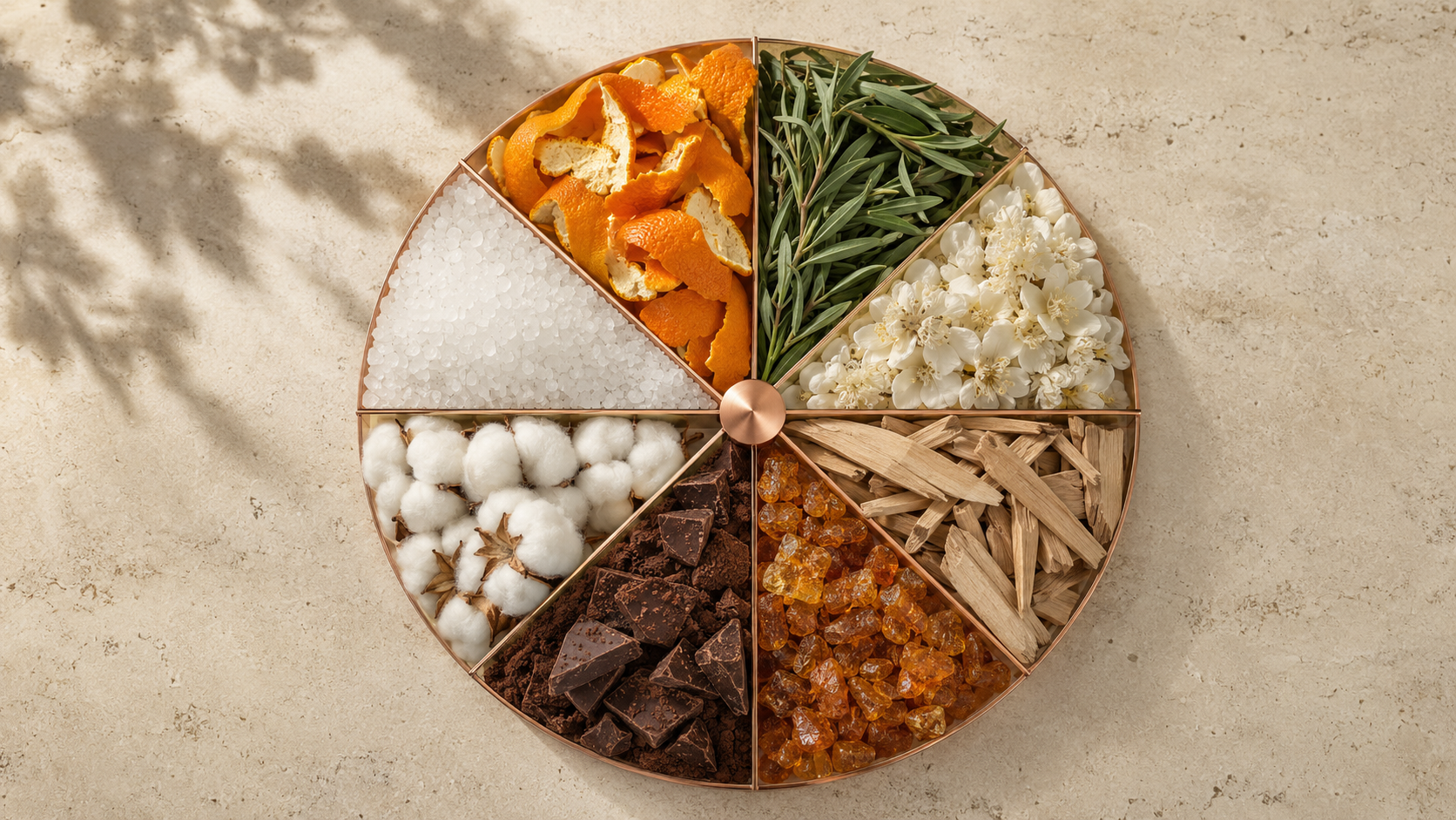 Palette des principales familles olfactives pour les parfums d’intérieur.